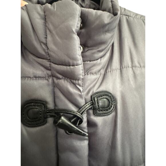 Inked & Faded Gray Puffer Vest XL Quilted Toggle Clasp Vest Winter #4149 - Picture 3 of 8